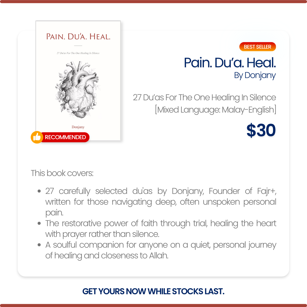 Pain. Du'a. Heal by Donjany — 27 Du'as For The One Healing In Silence